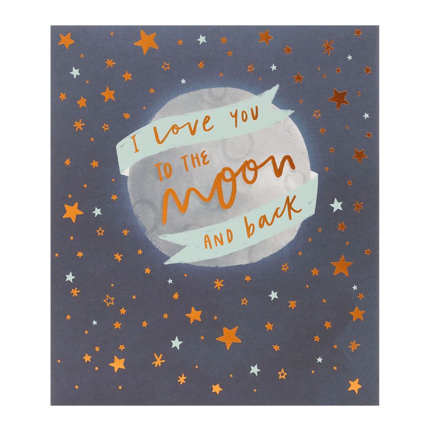 Carlton I Love you to the Moon and Back On Our Anniversary Card