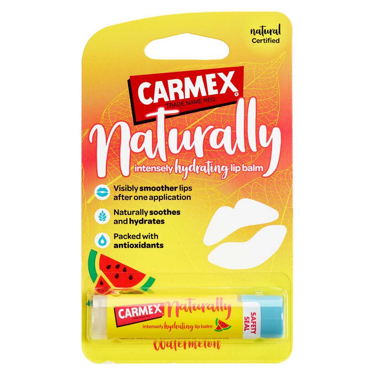 Carmex Naturally Lip Balm Stick Watermelon 4.25g