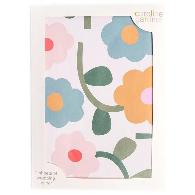 Caroline Gardner Floral Gift Wrap Sheets   2 per pack