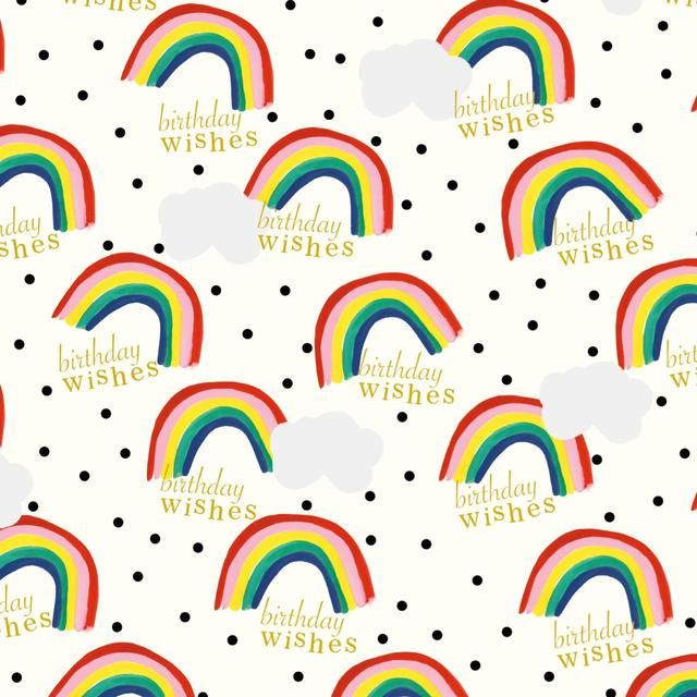 Caroline Gardner Rainbow Gift Wrap Sheets &amp;amp; Tags   2 per pack