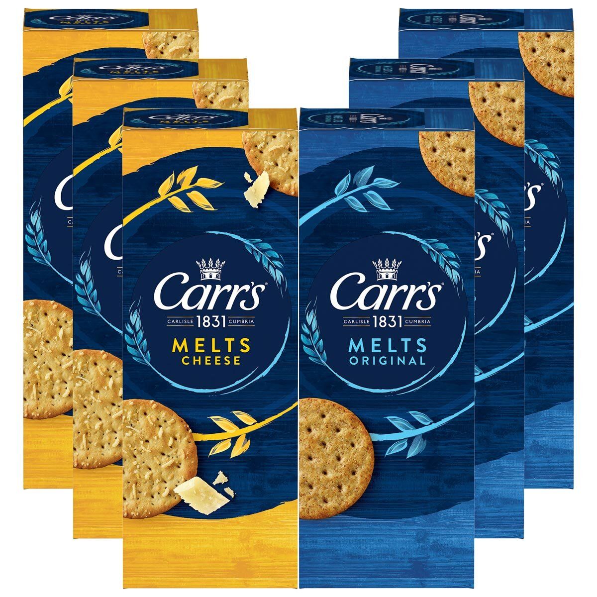 Carrs Melts Crackers Mixed Pack, 6 x 150g