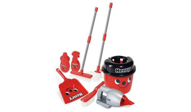 Casdon Deluxe Toy Henry Vacuum Cleaner &amp;amp; Cleaning Trolley