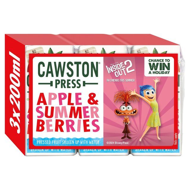 Cawston Press Apple &amp;amp; Summer Berries Juice   3 x 200ml