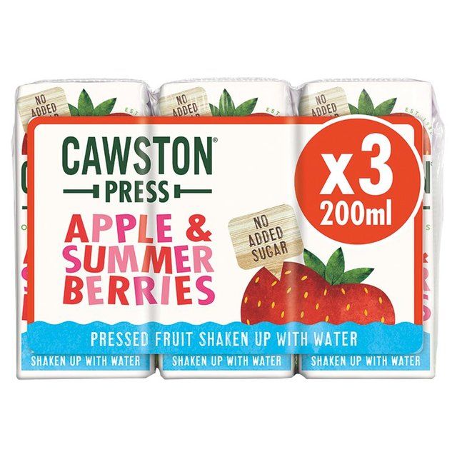 Cawston Press Apple &amp;amp; Summer Berries Juice   3 x 200ml