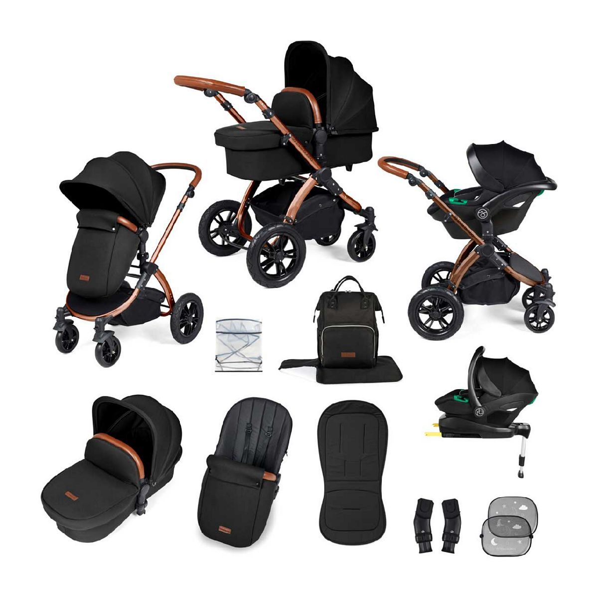 Ickle Bubba Stomp Luxe all-in-one Travel System Bronze/Midnight/Tan/ Pack Size 1