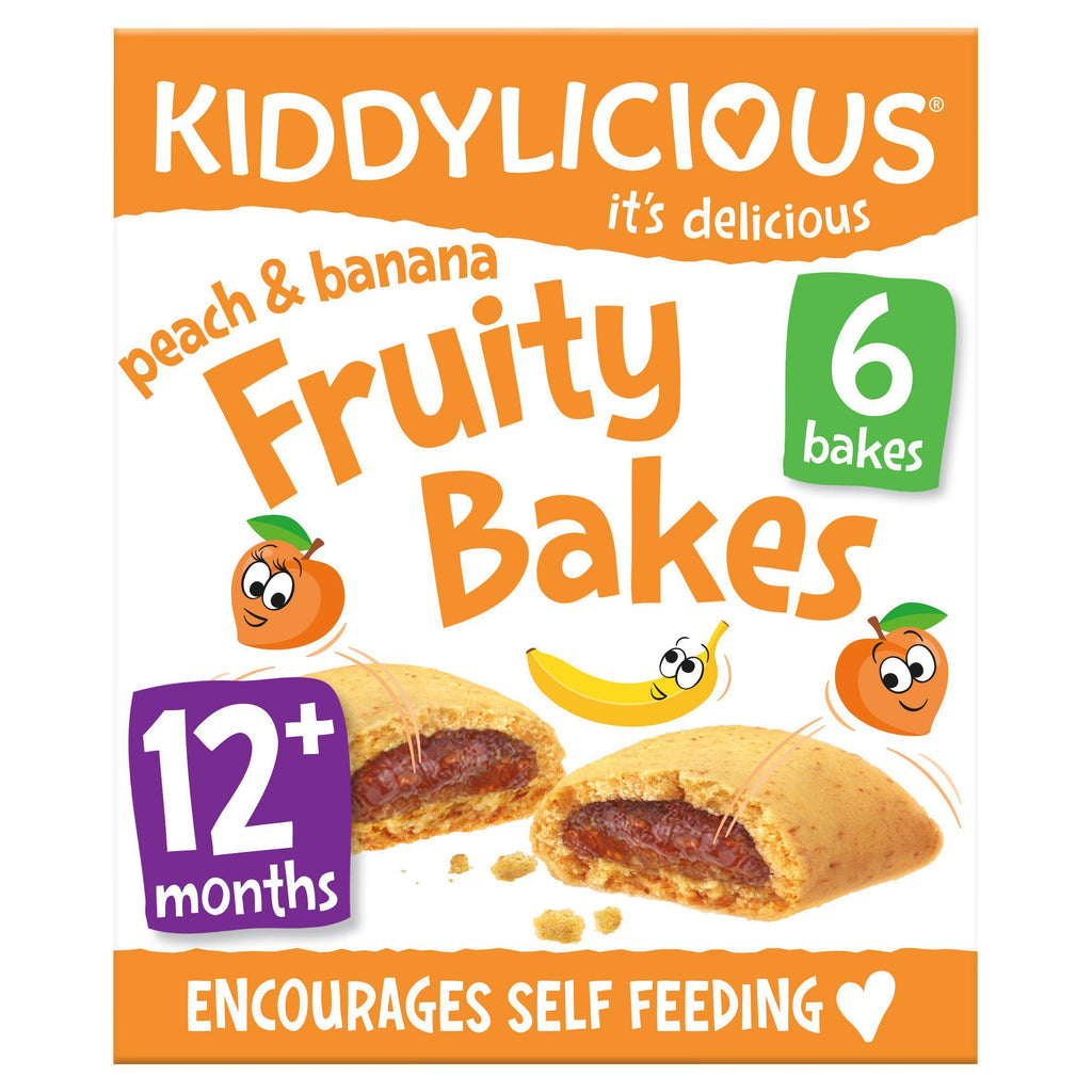 Kiddylicious Peach & Banana Fruity Bakes Baby Snacks 6x22g