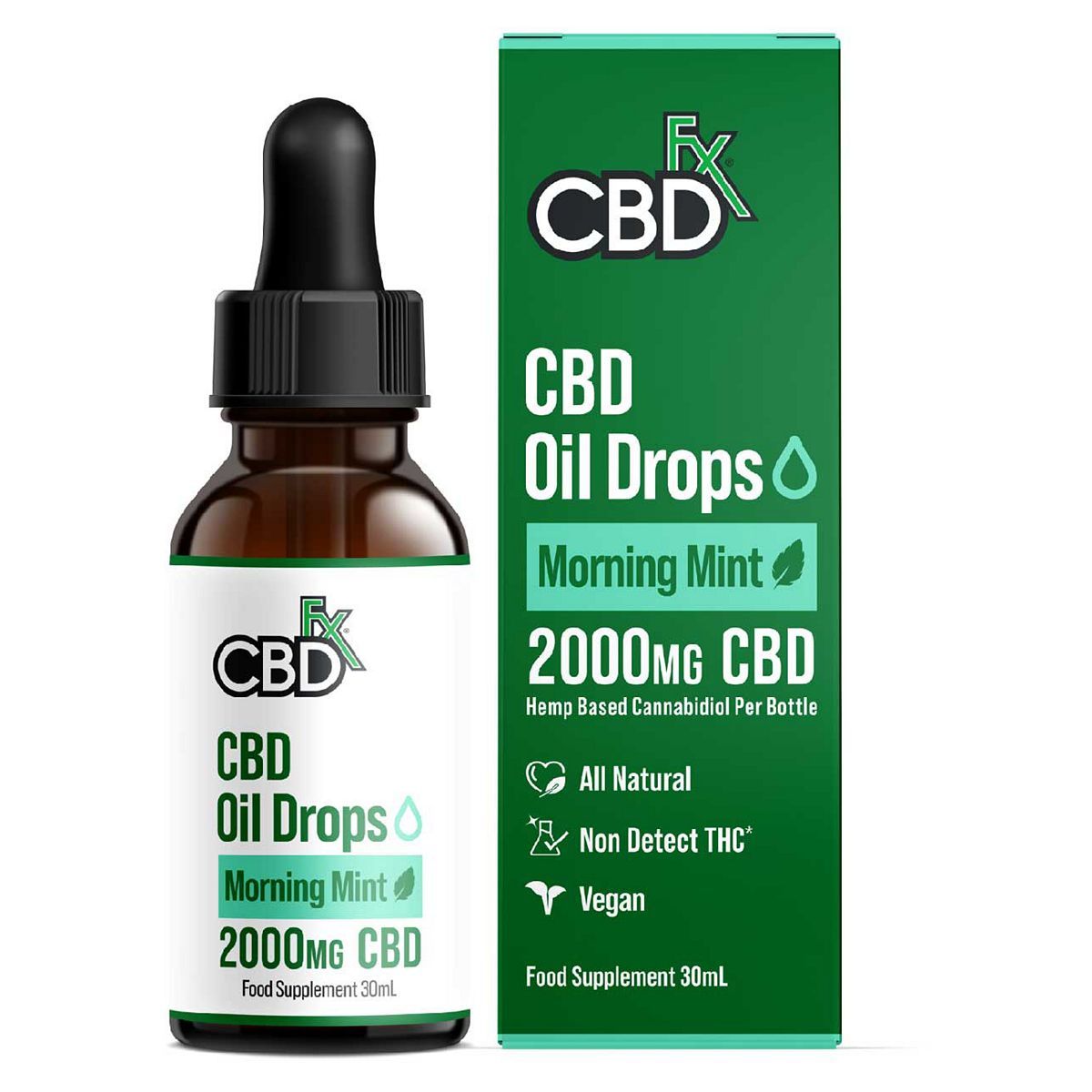 CBDfx CBD Oil 2000mg Morning Mint - 30ml