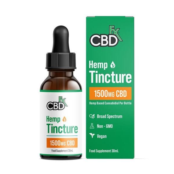 CBDfx CBD Oil Drops Natural Flavour - 1500mg CBD