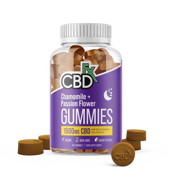 CBDfx Chamomile & Passionflower Sleep Gummies X60 1500Mg