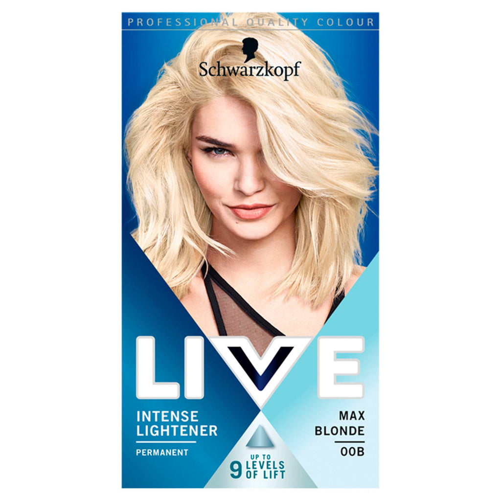 Schwarzkopf Live Intense Colour Lightener Permanent Hair Dye Max Blonde 00B