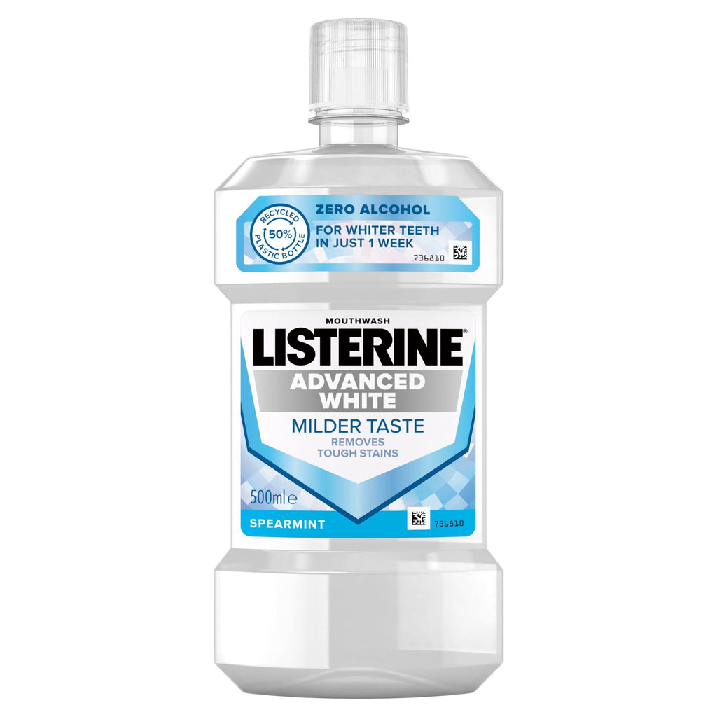 Listerine Advanced Mouthwash, Whitening 500ml