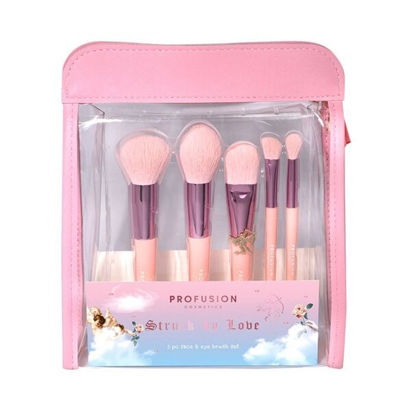 Profusion Cosmetics - Dear Cupid 5pc Face and Eye Brush Set GOODS Superdrug   