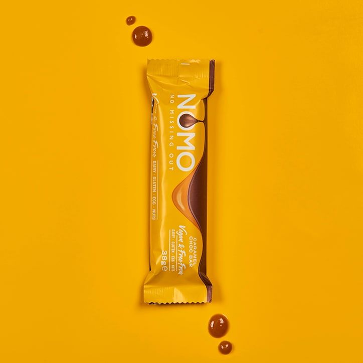 NOMO Vegan Caramel Filled Choc Bar 38g Chocolate Holland&Barrett   