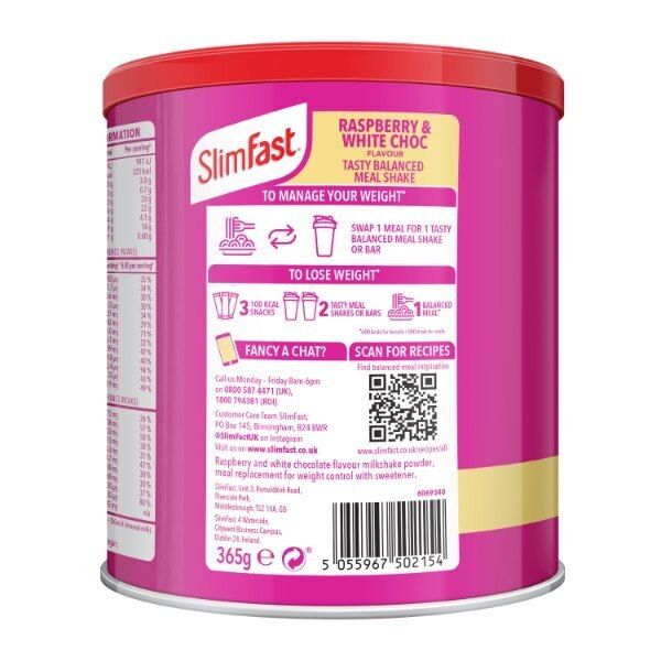 Slimfast Powder Raspberry & White Chocolate 365g