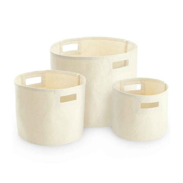 Westford Mill Canvas Storage Basket (30cm x 38cm)