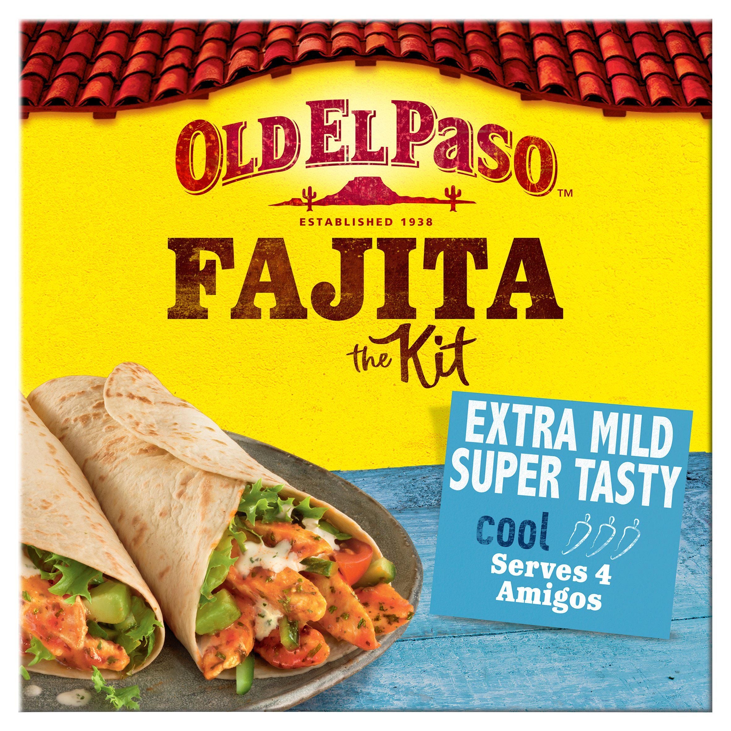 Old El Paso Mexican Sizzling Extra Mild Super Tasty Fajita Kit 476g Mexican Sainsburys   