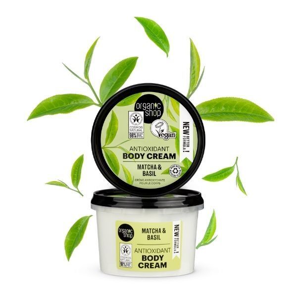 Organic Shop Antioxidant Body Cream Matcha & Basil 250ml