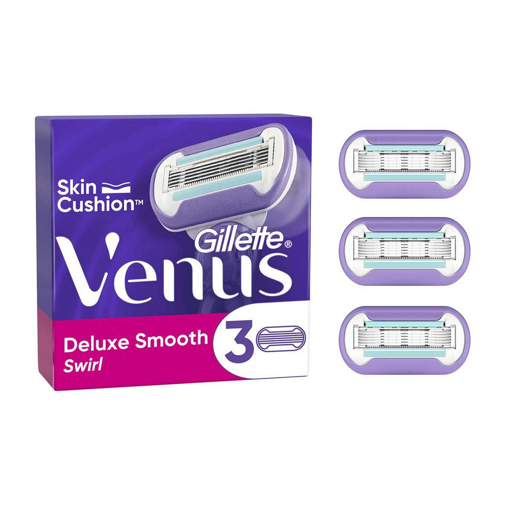 Venus Deluxe Smooth Swirl Razor Blades, 3 Pack