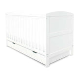 Ickle Bubba Coleby Classic Cot Bed, Under Drawer and Deluxe Mattress - White