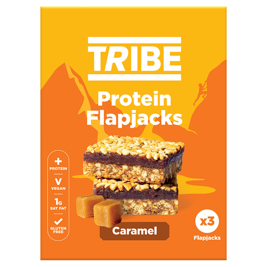 Tribe Caramel Protein Flapjacks 3x38g