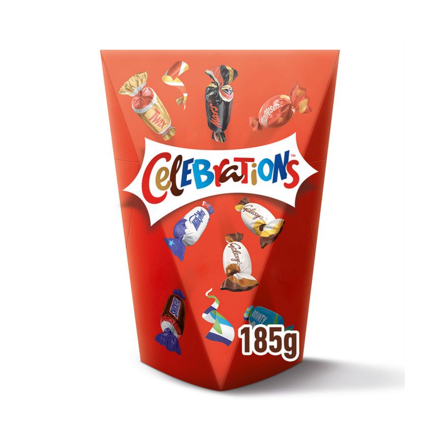 Celebrations Milk Chocolate Selection Box of Mini Chocolate &amp;amp; Biscuit Bars 185g