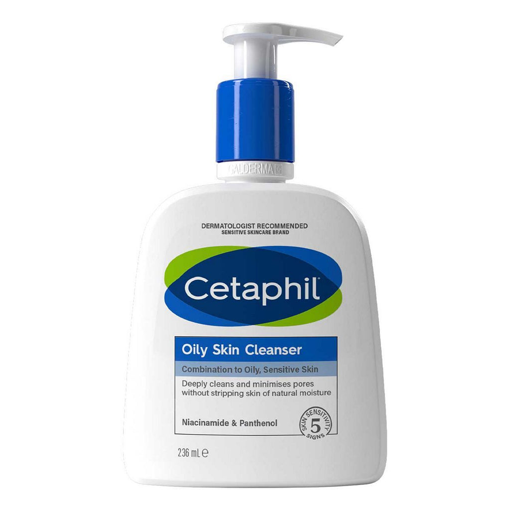 Cetaphil Oily Skin Cleanser, Face Wash for Combination to Oily Sensitive Skin 236ml