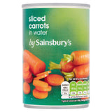 Sainsbury's Sliced Carrots in Water 300g (180g*) Vegetables Sainsburys   