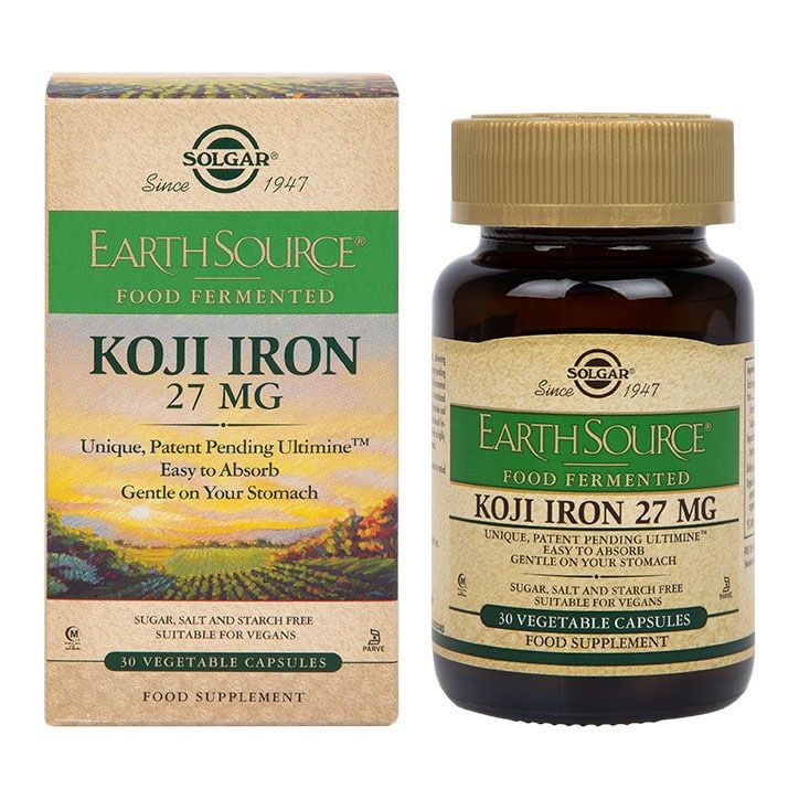 Solgar Earth Source Food Fermented Koji Iron 30 Capsules