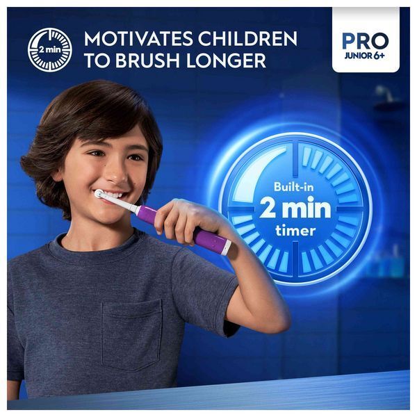 Oral-B Pro Junior 6+ Purple Electric Toothbrush GOODS Superdrug   