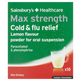 Sainsbury's Max Flu Relief Powder, Lemon x10 GOODS Sainsburys   