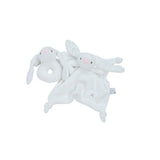 Chad Valley Baby White Comforter And Rattle