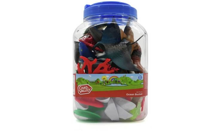 Chad Valley Ocean Toy Animals Bucket-50 Pieces