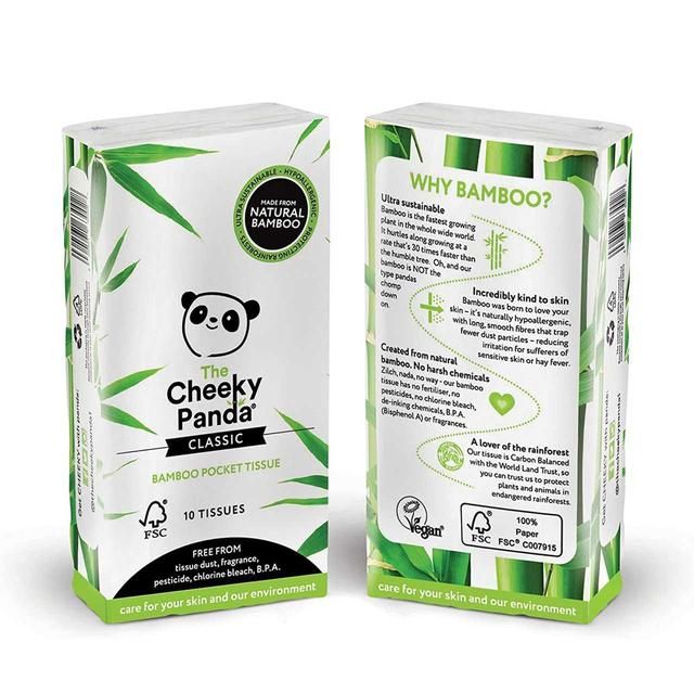 Cheeky Panda Natural Bamboo Pocket Tissue    8 x 10 per pack