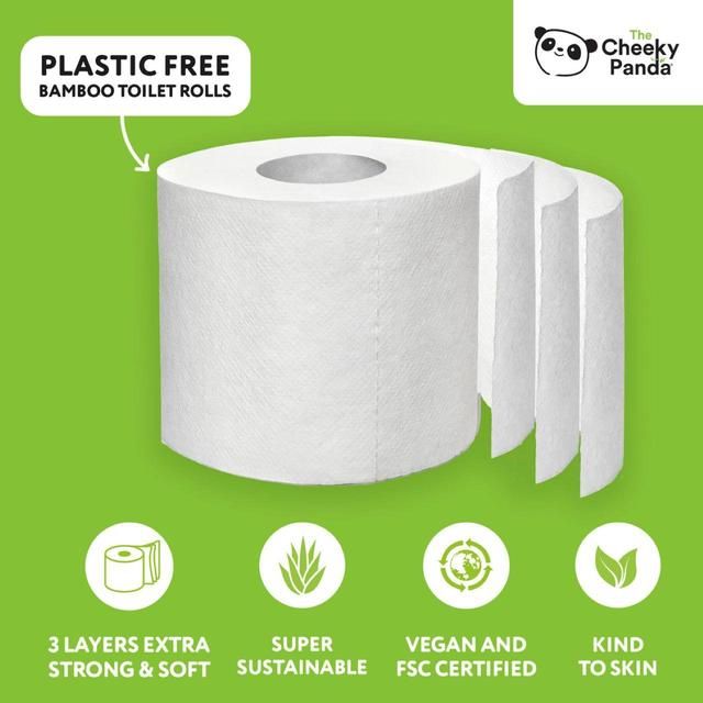 Cheeky Panda Natural Bamboo Toilet Tissue   9 per pack