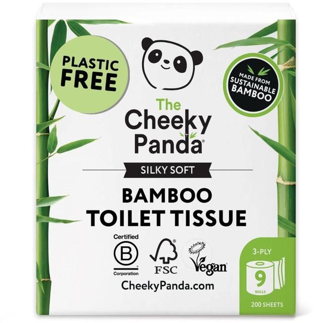 Cheeky Panda Natural Bamboo Toilet Tissue   9 per pack