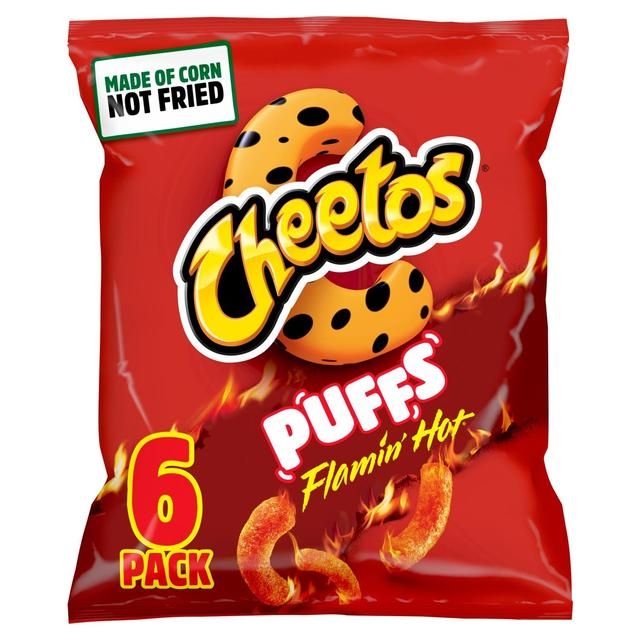 Cheetos Puffs Flamin' Hot Multipack Snacks   6 per pack