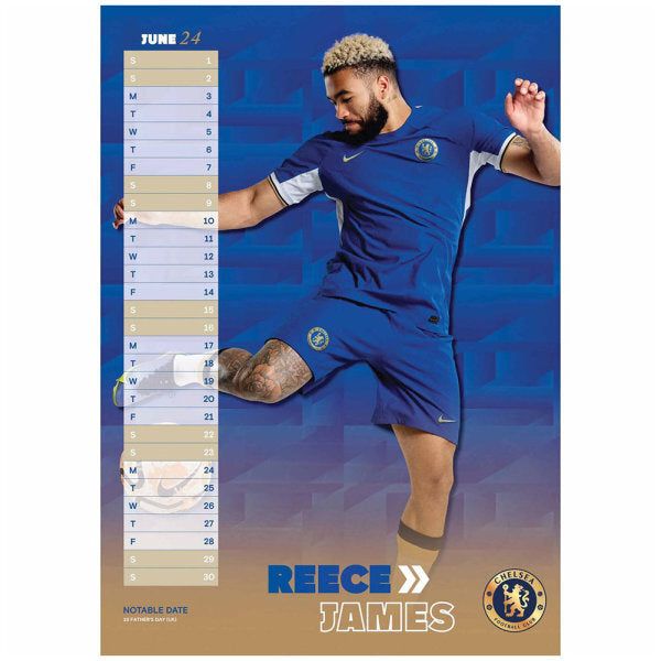 Chelsea FC 2024 A3 Wall Calendar