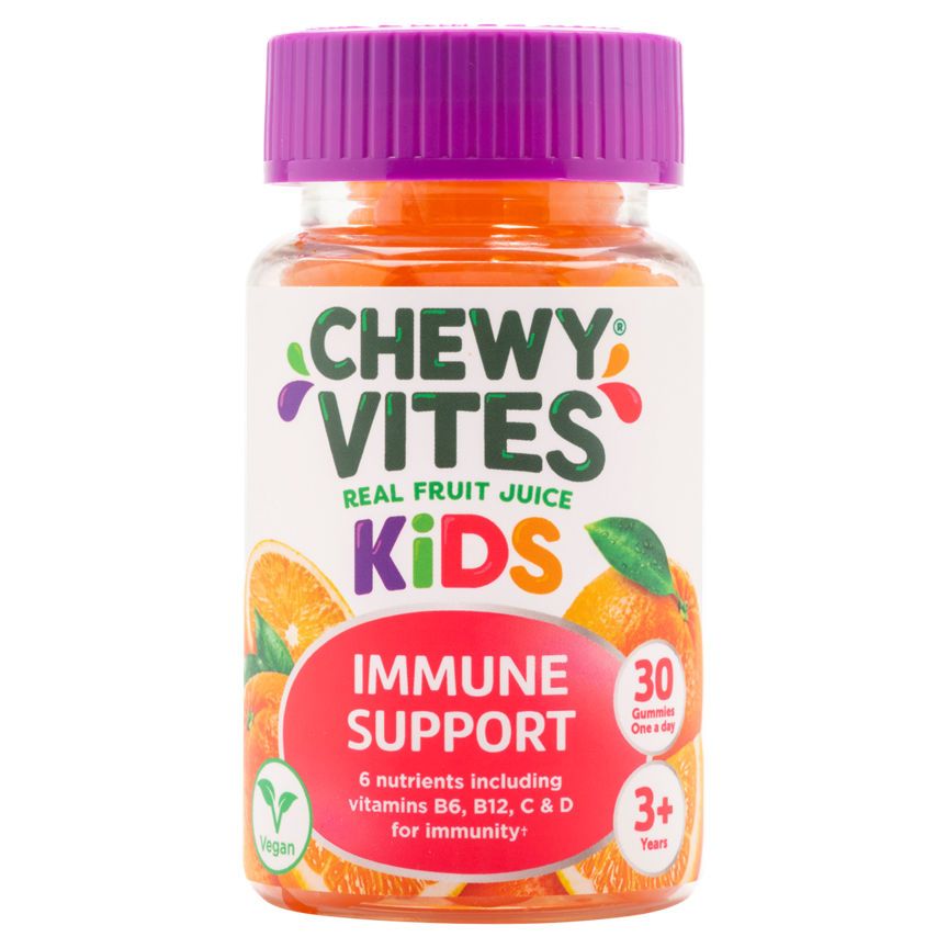 Chewy Vites Real Fruit Juice Kids Immune Support 3+ Years 30 Gummies One A Day