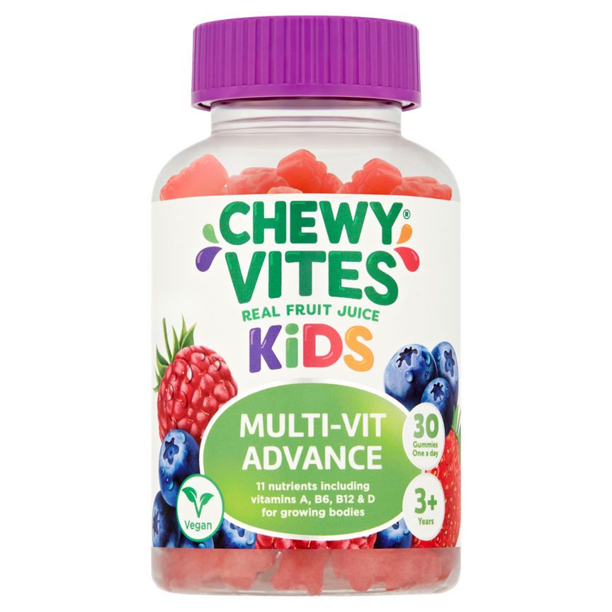 Chewy Vites Real Fruit Juice Kids Multi-Vit Advance 3+ Years 30 Gummies One A Day