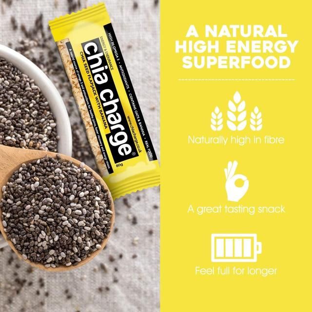 Chia Charge Banana Chia Seed Flapjack   80g