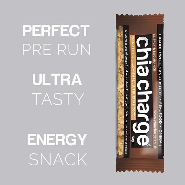 Chia Charge Peanut Butter &amp;amp; Cocoa Chia Seed Flapjack   50g