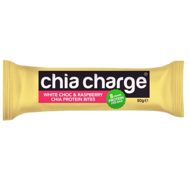 Chia Charge Protein Bite White Choc & Raspberry   50g