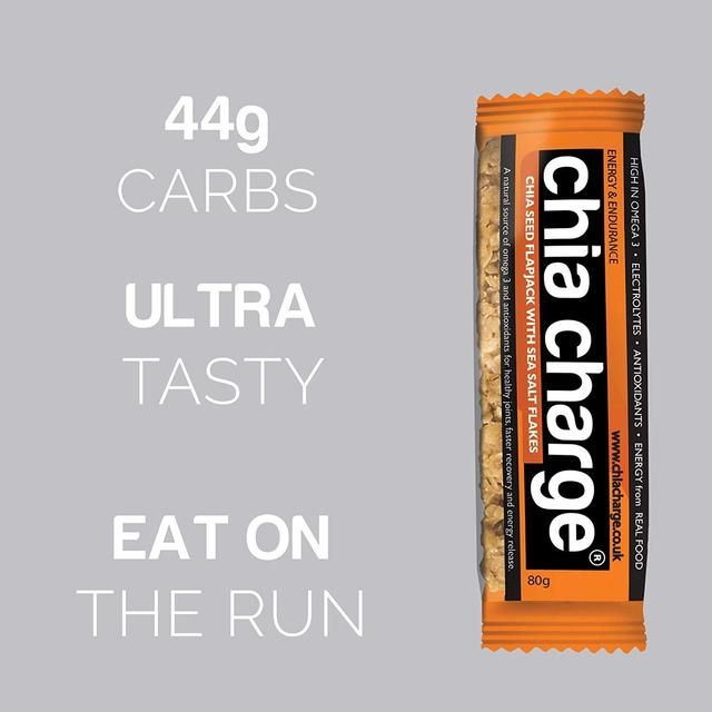 Chia Charge Sea Salt Flakes Chia Seed Flapjack   80g