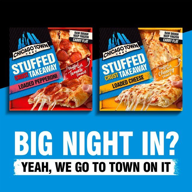 Chicago Town Takeaway Stuffed Crust BBQ Pepperoni Salami Large Pizza   635g