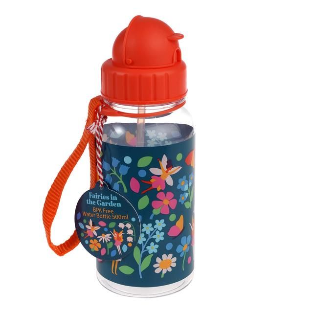 Children's water bottle with straw 500ml Fairies in the Garden