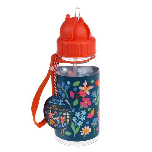 Children's water bottle with straw 500ml Fairies in the Garden