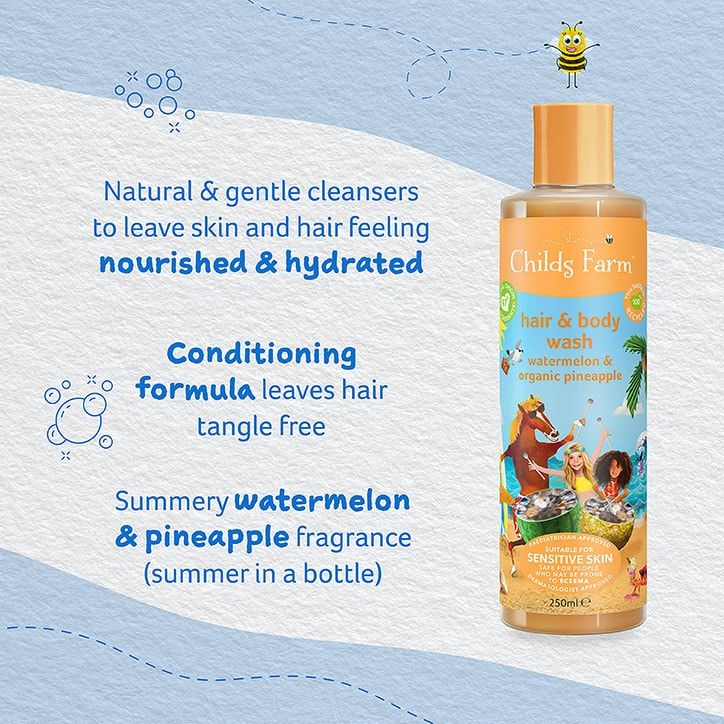 Childs Farm Hair &amp;amp; Body Wash - Watermelon &amp;amp; Organic Pineapple 250ml