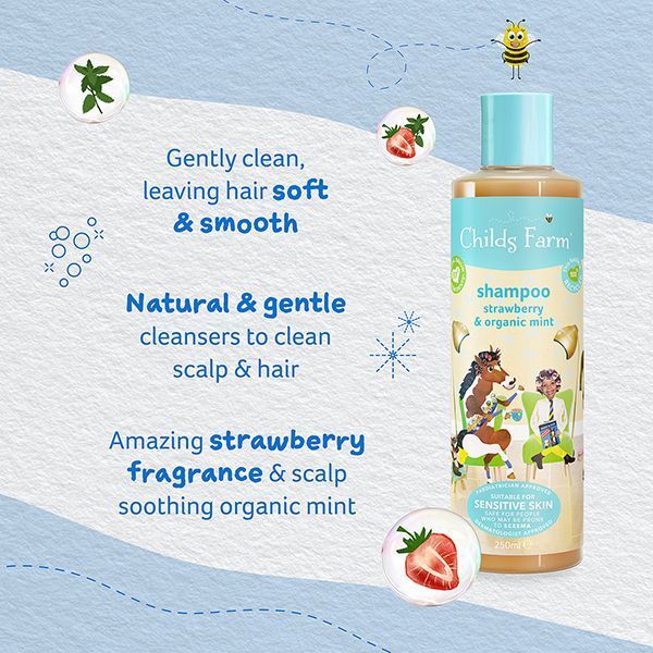 Childs Farm Shampoo Strawberry &amp;amp; Organic Mint 250ml