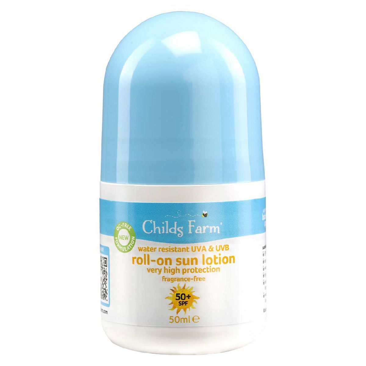 Childs Farm SPF 50+ Roll-On Sunscreen Fragrance-Free 50ml