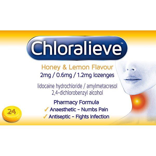 Chloralieve Honey &amp;amp; Lemon Lozenge - 24 Pack